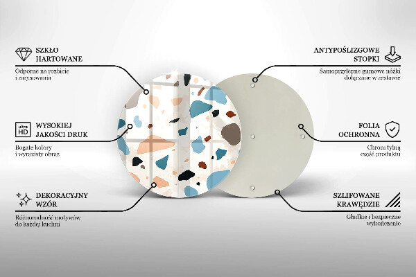 Kuchynská doska zo skla Dekoratívna kamenina