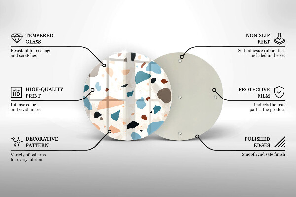 Kuchynská doska zo skla Dekoratívna kamenina