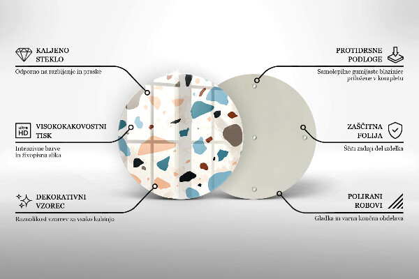 Kuchynská doska zo skla Dekoratívna kamenina