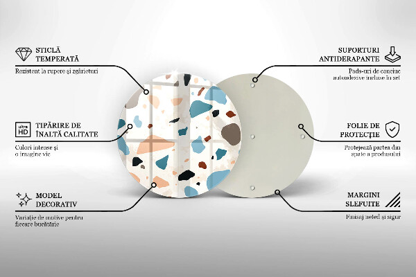 Kuchynská doska zo skla Dekoratívna kamenina