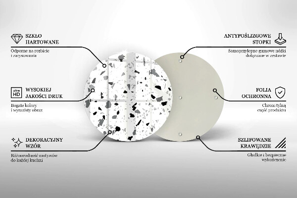 Kuchynská doska zo skla Dekoratívna kamenina