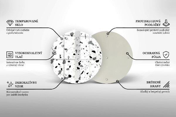 Kuchynská doska zo skla Dekoratívna kamenina