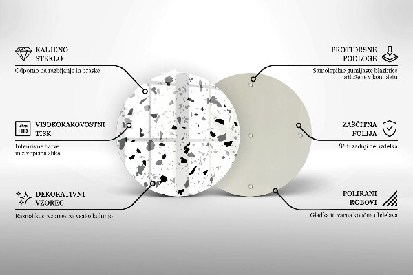 Kuchynská doska zo skla Dekoratívna kamenina