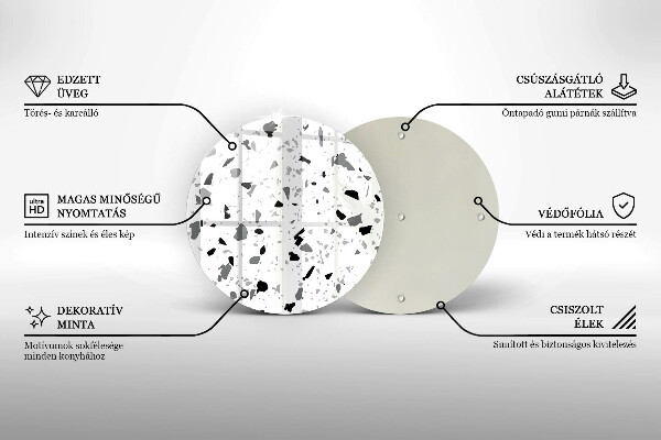 Kuchynská doska zo skla Dekoratívna kamenina