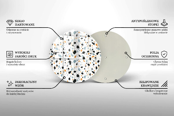 Kuchynská doska zo skla Dekoratívna kamenina