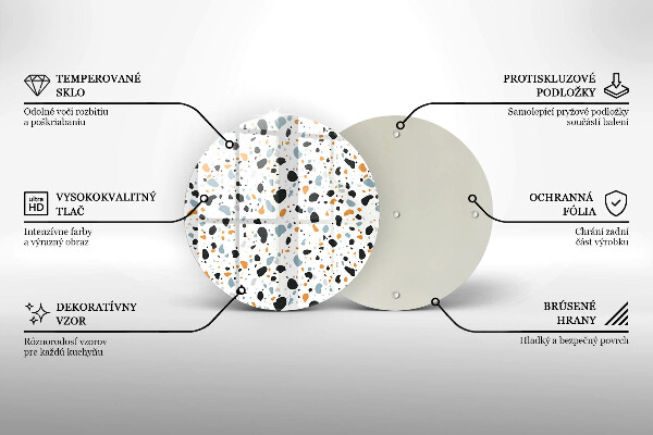 Kuchynská doska zo skla Dekoratívna kamenina