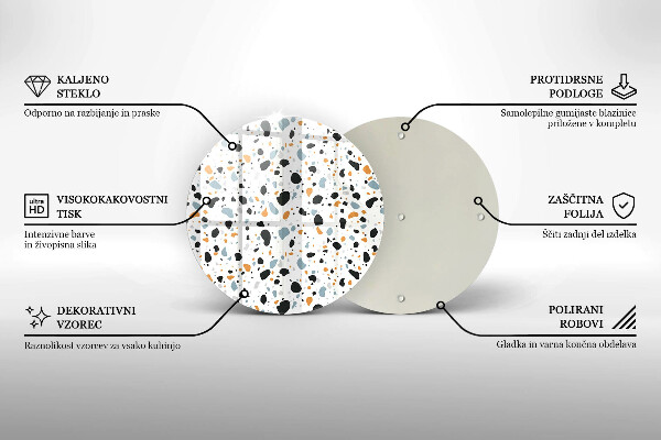 Kuchynská doska zo skla Dekoratívna kamenina
