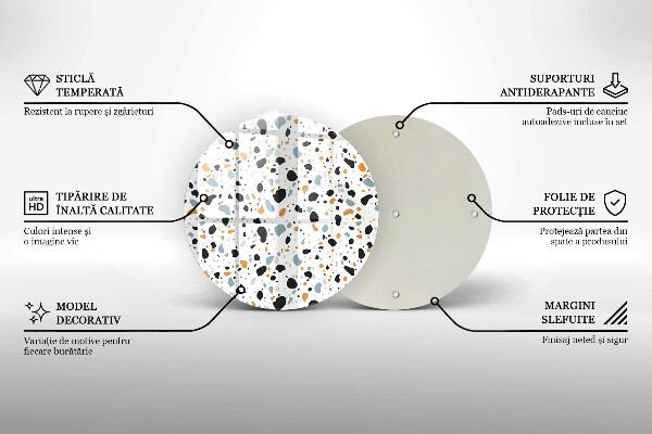 Kuchynská doska zo skla Dekoratívna kamenina