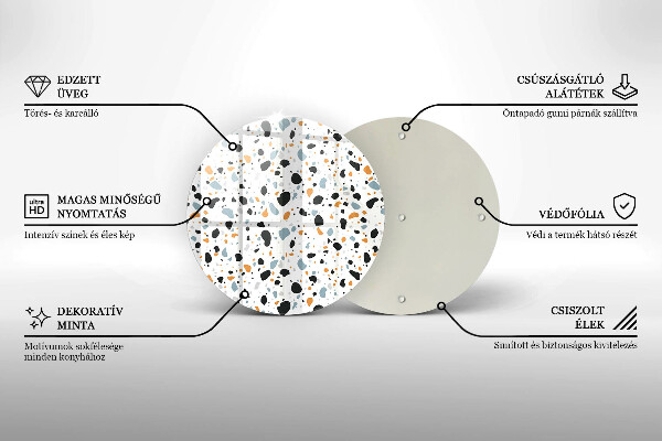 Kuchynská doska zo skla Dekoratívna kamenina