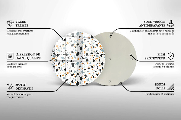 Kuchynská doska zo skla Dekoratívna kamenina
