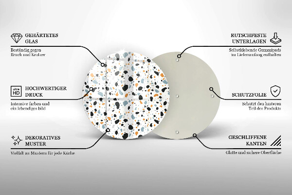Kuchynská doska zo skla Dekoratívna kamenina