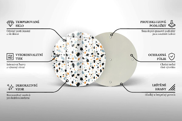 Kuchynská doska zo skla Dekoratívna kamenina