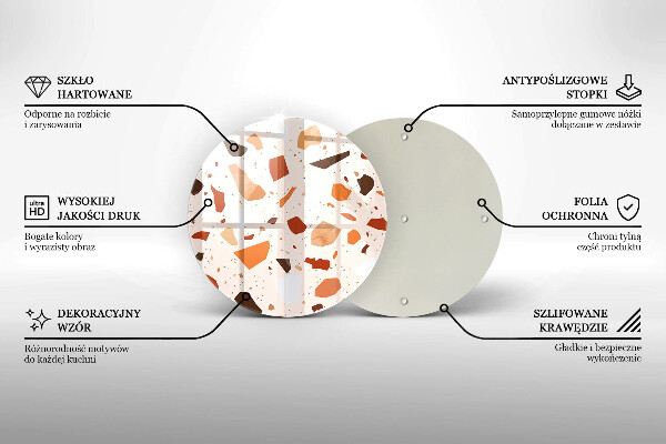 Kuchynská doska zo skla Dekoratívna kamenina