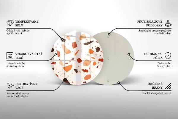 Kuchynská doska zo skla Dekoratívna kamenina