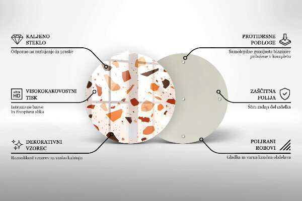 Kuchynská doska zo skla Dekoratívna kamenina