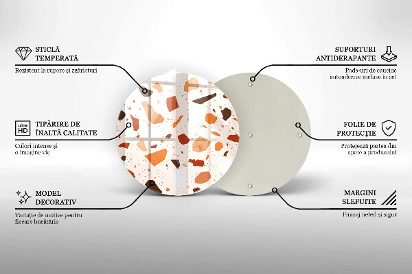 Kuchynská doska zo skla Dekoratívna kamenina