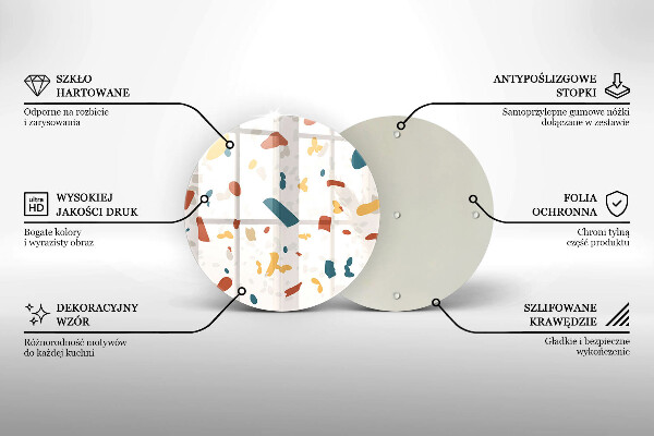 Kuchynská doska zo skla Dekoratívna kamenina