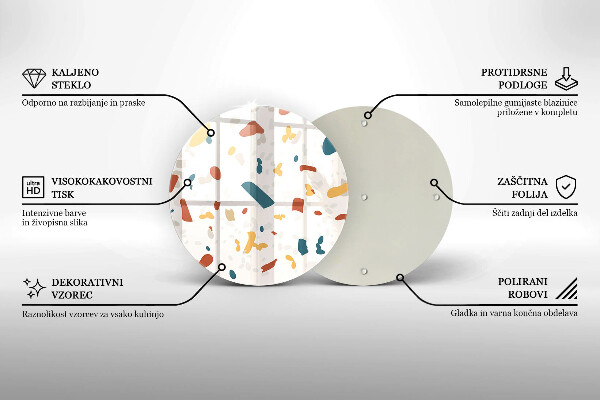 Kuchynská doska zo skla Dekoratívna kamenina