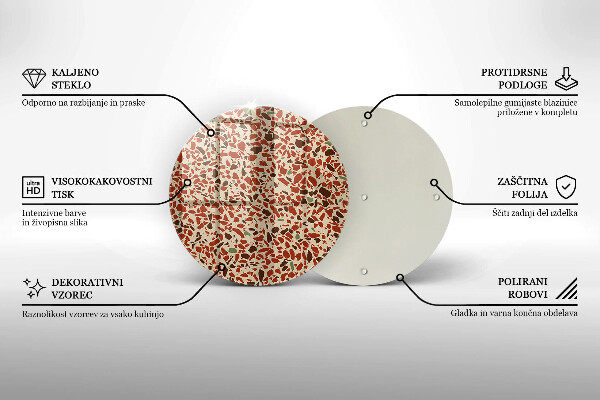 Kuchynská doska zo skla Jemná kamenina