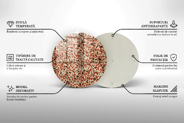 Kuchynská doska zo skla Jemná kamenina