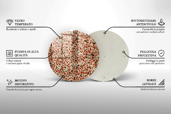 Kuchynská doska zo skla Jemná kamenina