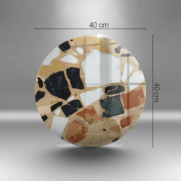 Kuchynská doska zo skla Doska s dekoratívnymi kameňmi