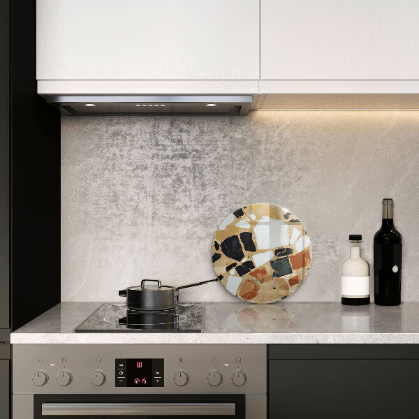 Kuchynská doska zo skla Doska s dekoratívnymi kameňmi