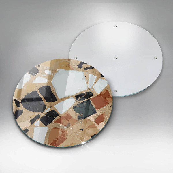 Kuchynská doska zo skla Doska s dekoratívnymi kameňmi