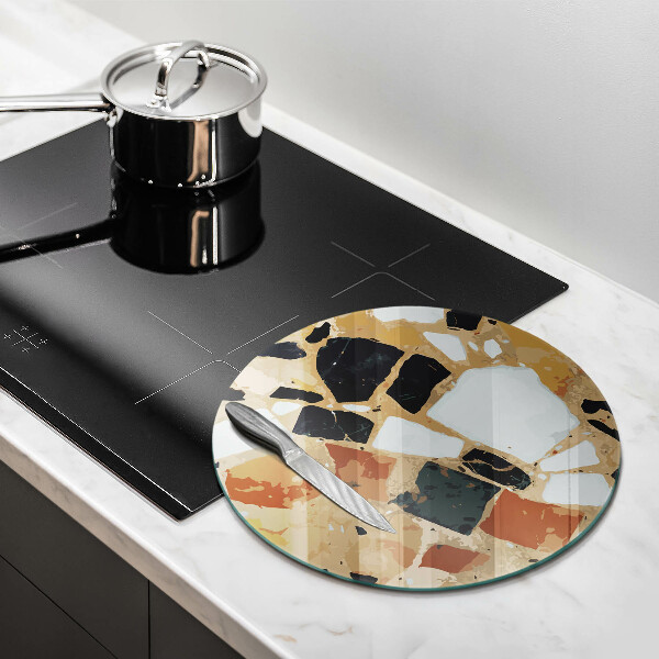 Kuchynská doska zo skla Doska s dekoratívnymi kameňmi