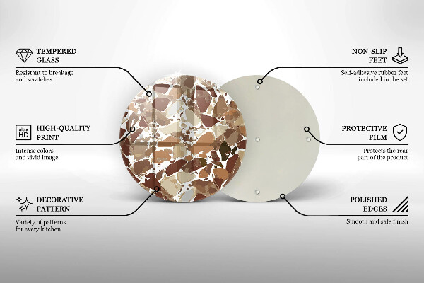 Kuchynská doska zo skla Kamenné ozdobné škvrny