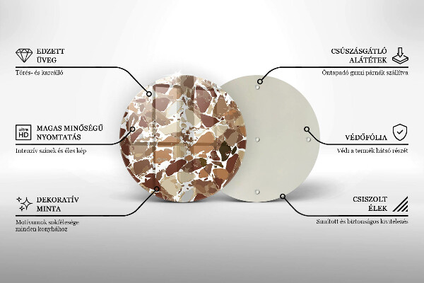 Kuchynská doska zo skla Kamenné ozdobné škvrny