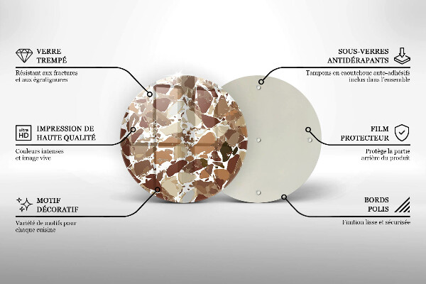 Kuchynská doska zo skla Kamenné ozdobné škvrny