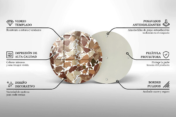 Kuchynská doska zo skla Kamenné ozdobné škvrny