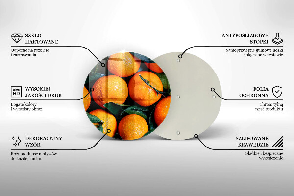 Kuchynská doska zo skla Pomarančové ovocie