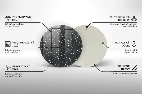 Kuchynská doska zo skla Dekoratívny kameň