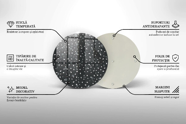 Kuchynská doska zo skla Dekoratívny kameň