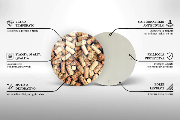 Kuchynská doska zo skla Bezšvový vzor vínových zátok