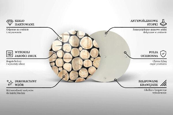 Kuchynská doska zo skla Drevené kmene stromov