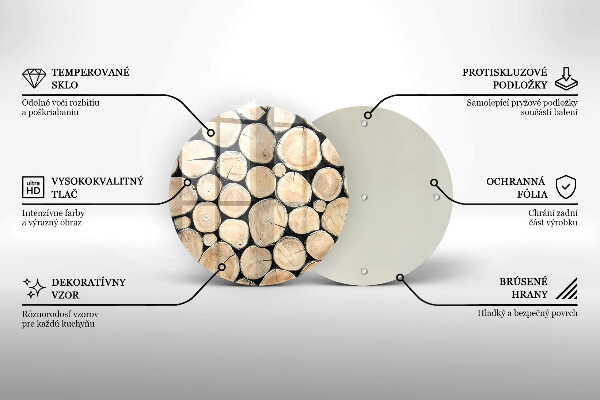 Kuchynská doska zo skla Drevené kmene stromov