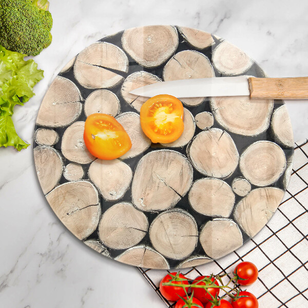 Kuchynská doska zo skla Drevené kmene stromov