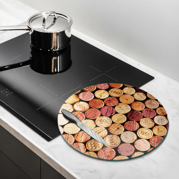 Kuchynská doska zo skla Vzor vínových korkov