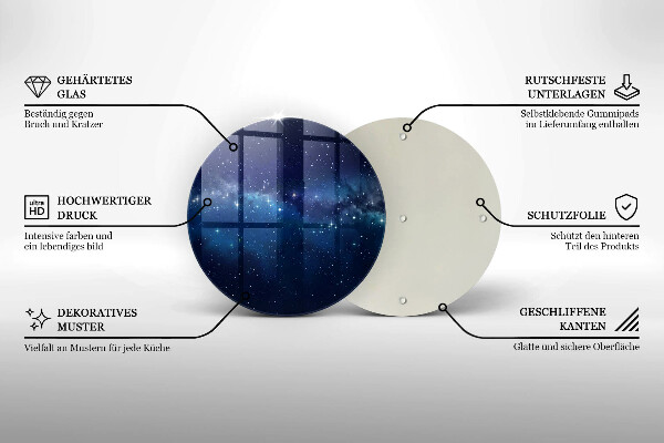 Kuchynská doska zo skla Vesmír a hviezdy