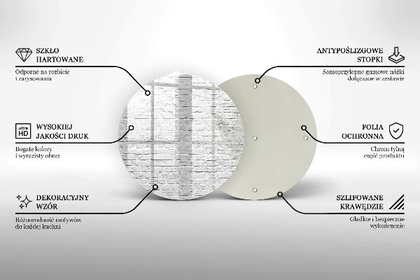 Kuchynská doska zo skla Murovaná stena