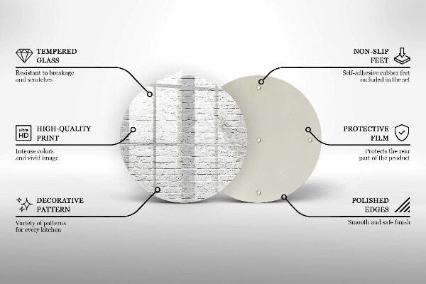 Kuchynská doska zo skla Murovaná stena