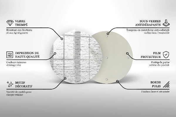 Kuchynská doska zo skla Murovaná stena