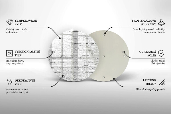 Kuchynská doska zo skla Murovaná stena