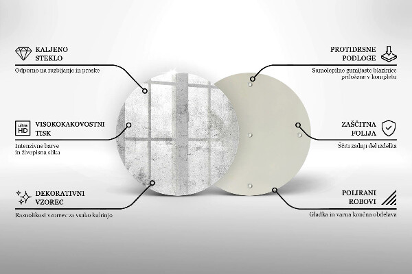 Kuchynská doska veľká zo skla Betónová textúra