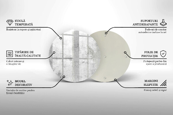 Kuchynská doska veľká zo skla Betónová textúra