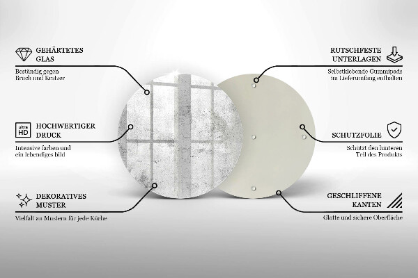 Kuchynská doska veľká zo skla Betónová textúra
