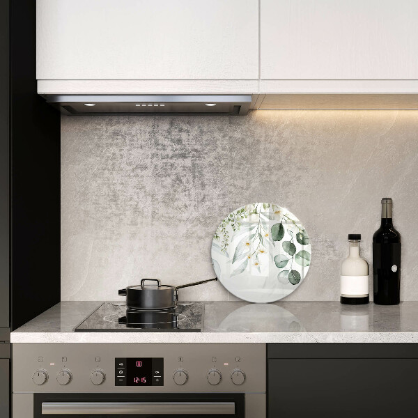 Kuchynská doska veľká zo skla Akvarelové rastliny